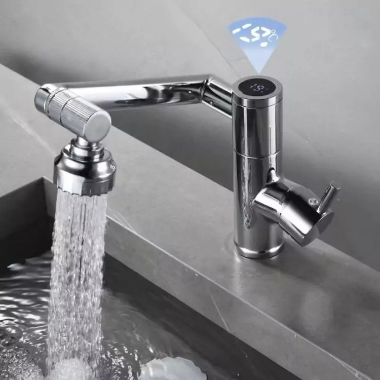 شیر روشویی دیجیتال هایشن با نمایشگر دیجیتال دما