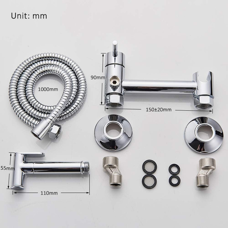 شیر بیده توالت فرنگی با شلنگ بلند