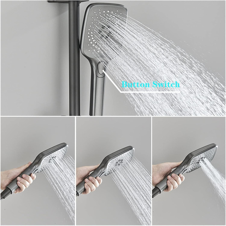 نمای ترکیبی ZenithFlow با کاشیهای تیره و نورپردازی خاص