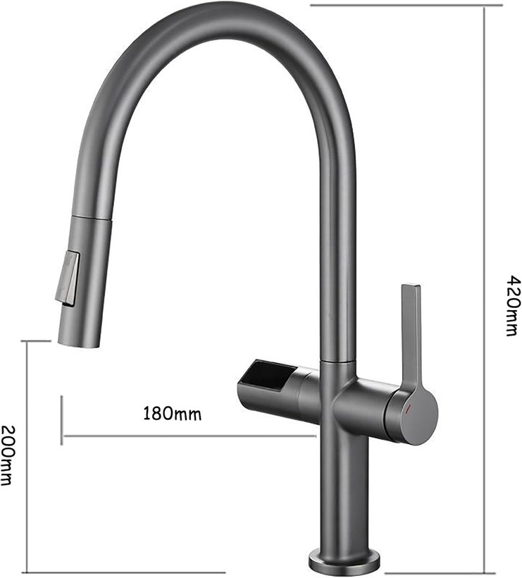 faucet with digital display water temperature