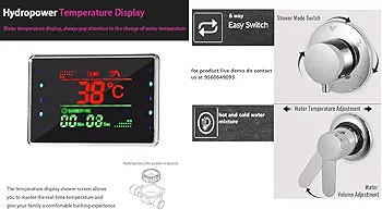 ماساژور آبی حرفهای در پنل حمام دیجیتال
