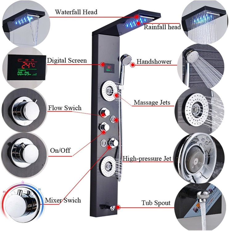 نصب ساده پنل دوش دیجیتال برند PING