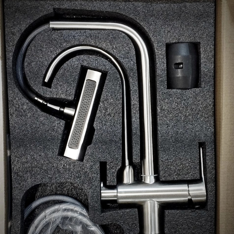 شیر دوکاره آشپزخانه با شاوری چهار حالته