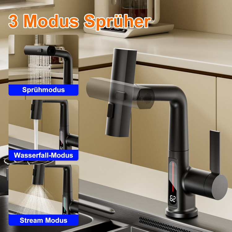 شیر آشپزخانه ۴ حالته با نمایشگر دیجیتال