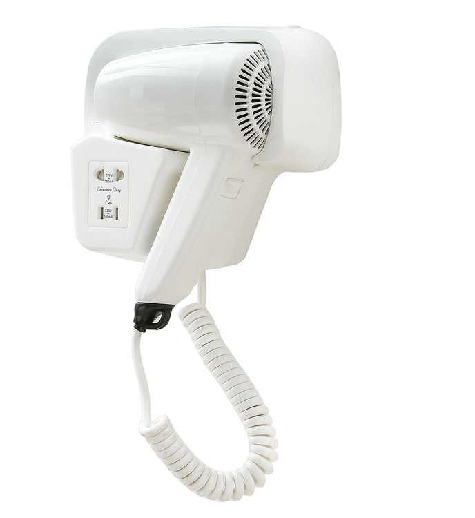 نصب سشوار روی دیوار سرویس بهداشتی عمومی