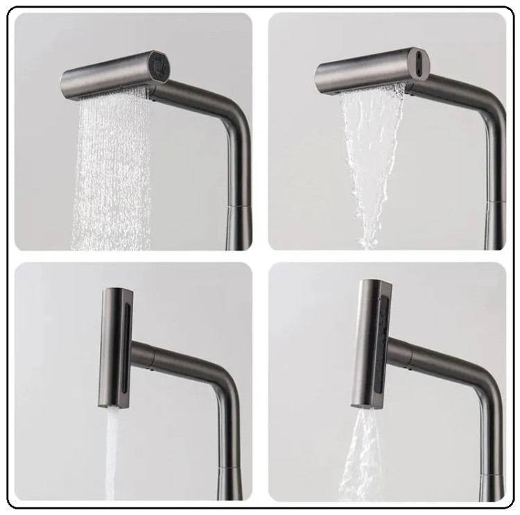 شیر روشویی چهارحالته HuaDiao با طراحی جمعوجور