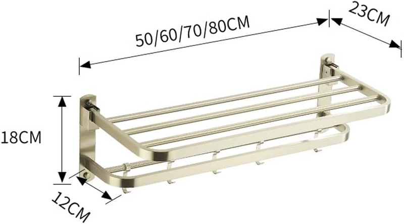 قفسه حوله دیواری تاشو هاشین نصب شده روی دیوار حمام