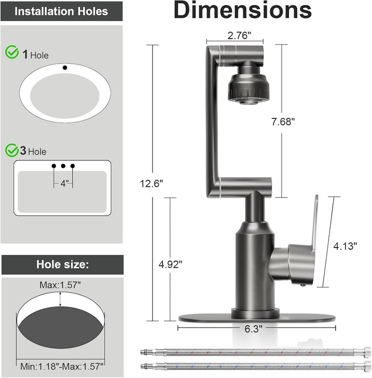 شیر استیل ضدزنگ با چرخش پیشرفته