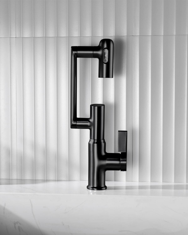 تعویض حالت پرفشار و معمولی آب با کلید تعویض حالت بر روی شیر روشویی