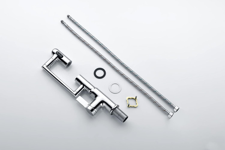 طراحی مینیمال و تمام خط شیرآلات تلسکوپی در دکوراسیون مدرن حمام