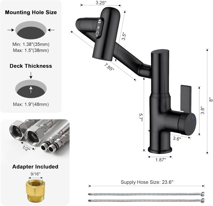 جریان آب یکنواخت و بدون پاشش در حالت پرفشار شیر روشویی