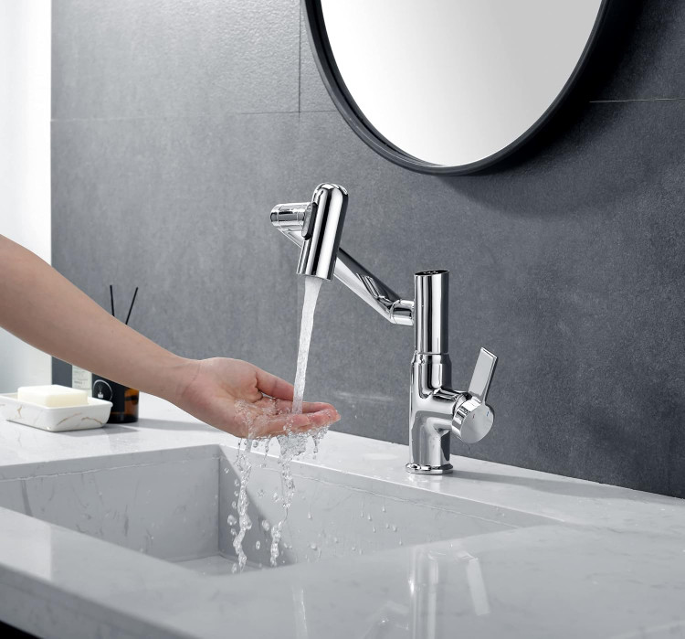 مقایسه اندازه شیر تلسکوپی در حالت جمع شده و کاملاً باز شده