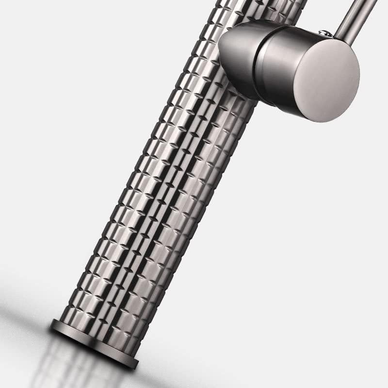 faucet مشکی برنجی مقاوم برای آشپزخانه مدرن با آبکاری برنز ضد خش