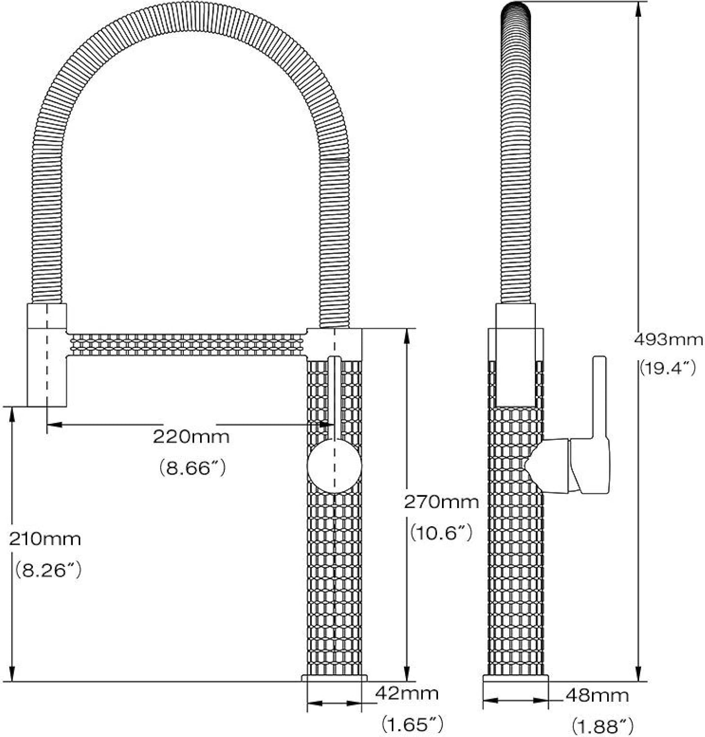 طراحی ارگونومیک و رنگ برنزی مات شیر ظرفشویی هوادیائو در کنار سینک استیل - هارمونی در دکوراسیون آشپزخانه