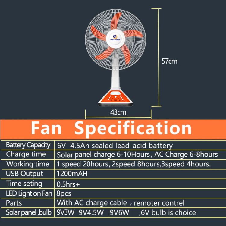 پنکه شارژی Easy Power مناسب منزل