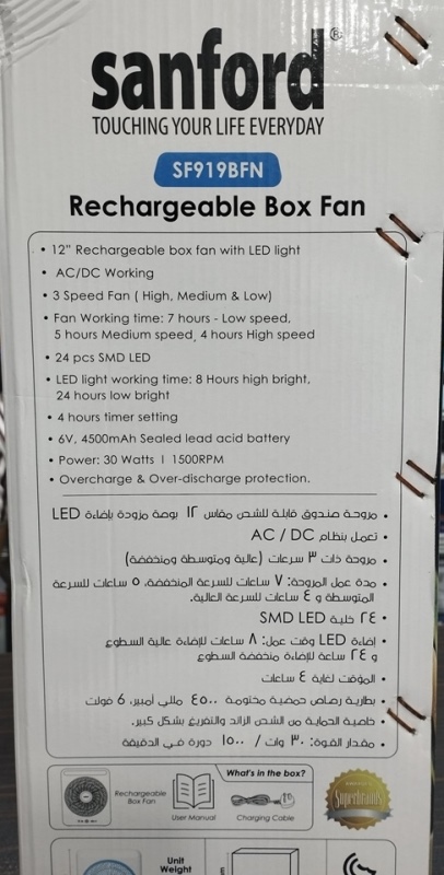 پنکه رومیزی با محافظ ۳۶۰ درجه