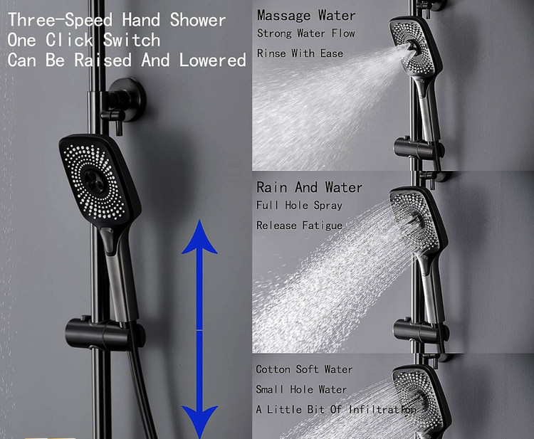 سردوش بارانی بزرگ دوش پیانویی لوکس