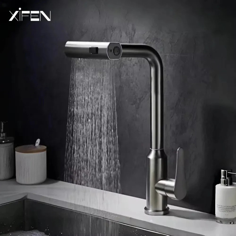 تاییدیه کیفیت و برند HuaDiao روی بدنه شیر ظرفشویی.