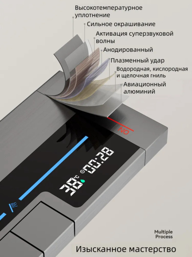 پنل پیانویی دوش حمام با نور LED