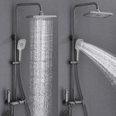 جا حوله دو طبقه فلزی استیل در کنار دوش