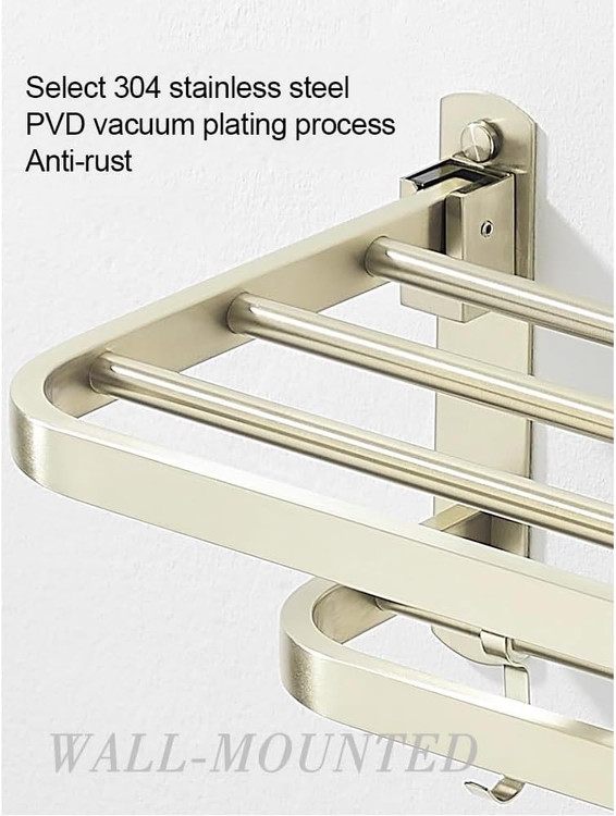 نمای نزدیک جا حوله دو طبقه شیک