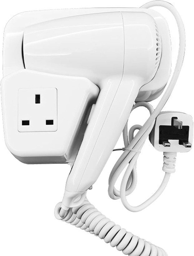 سشوار دیواری حمام برند هاشین مدل سرد وگرم 1200W