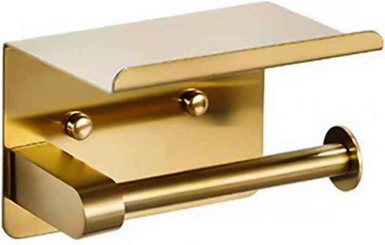 جای دستمال توالت استیل در رنگ طلایی