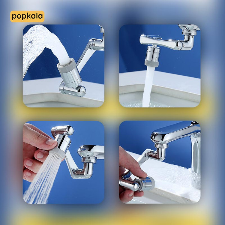 مقایسه جریان آب سر شیر معمولی و Hyshin