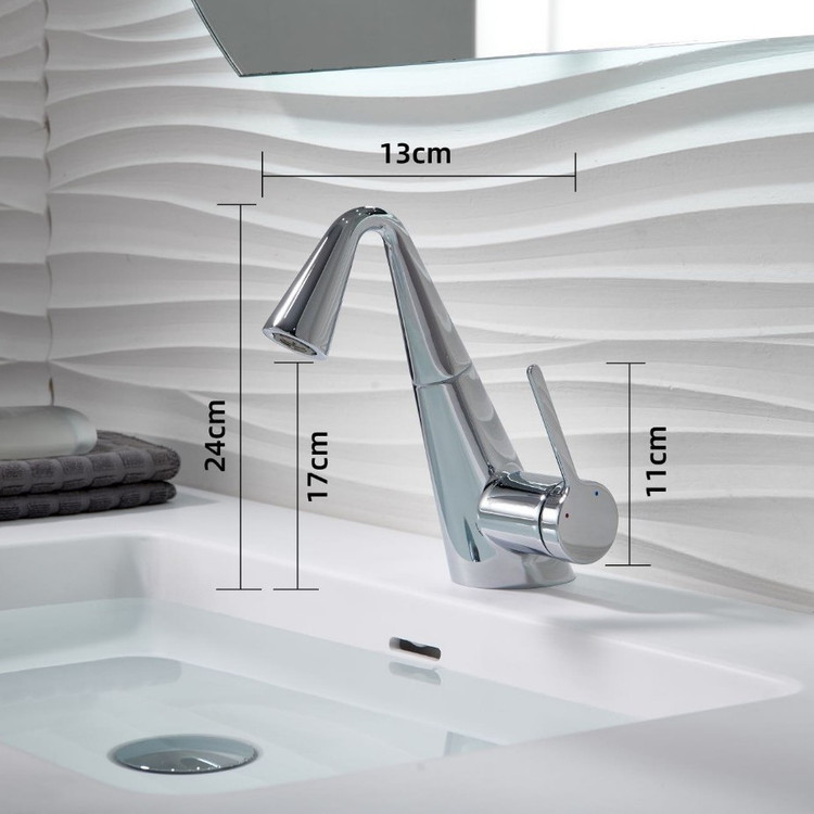 مقایسه فضای اشغالی کم شیر روشویی HS546 با مدلهای حجیم قدیمی.