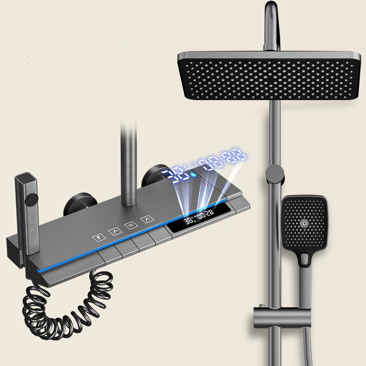 دوش دیجیتال پیانویی با نمایشگر LED دما و فشار