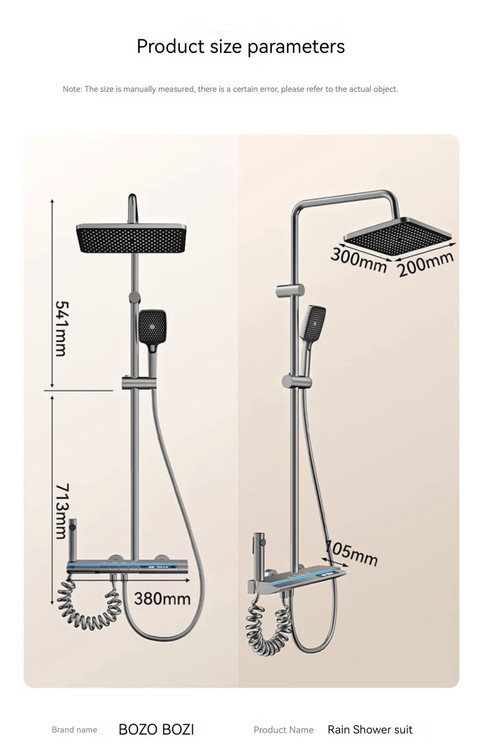 طراحی مدرن دوش پیانویی با دستهی آب massage shower