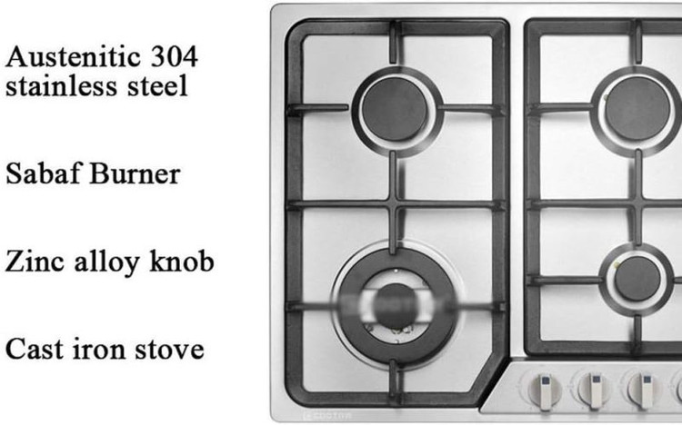 سطح استیل مقاوم اجاق گاز کریپتون