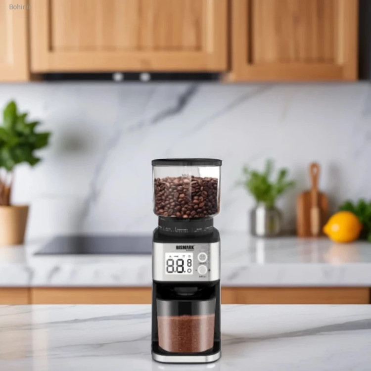 مخزن نگهداری پودر قهوه با درپوش مخصوص در دستگاه بیسمارک