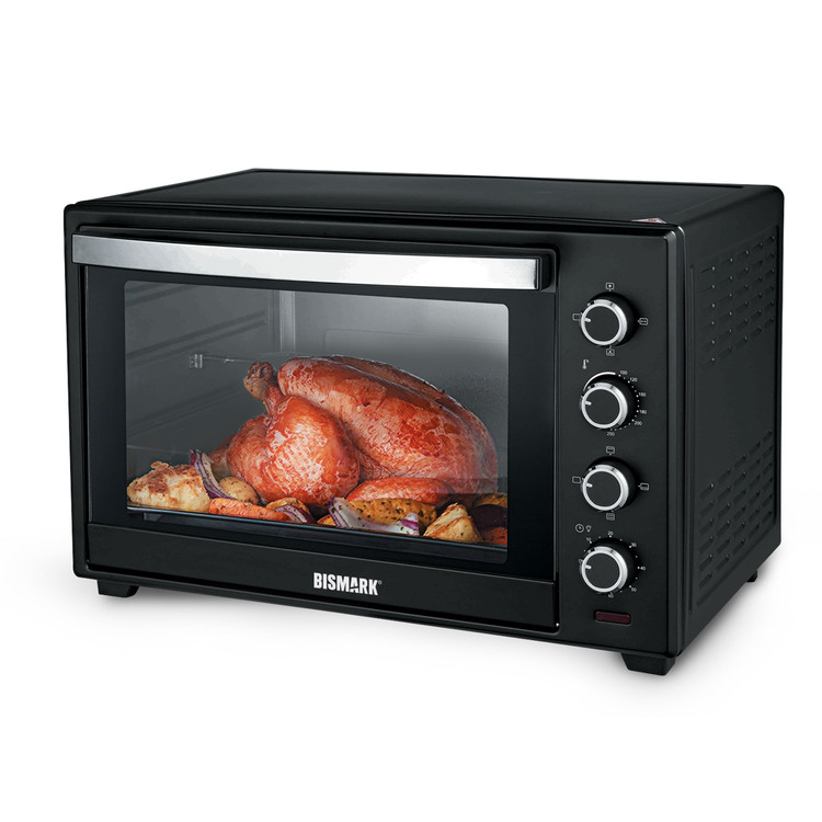 داخل آون توستر بیسمارک در حال پخت مرغ