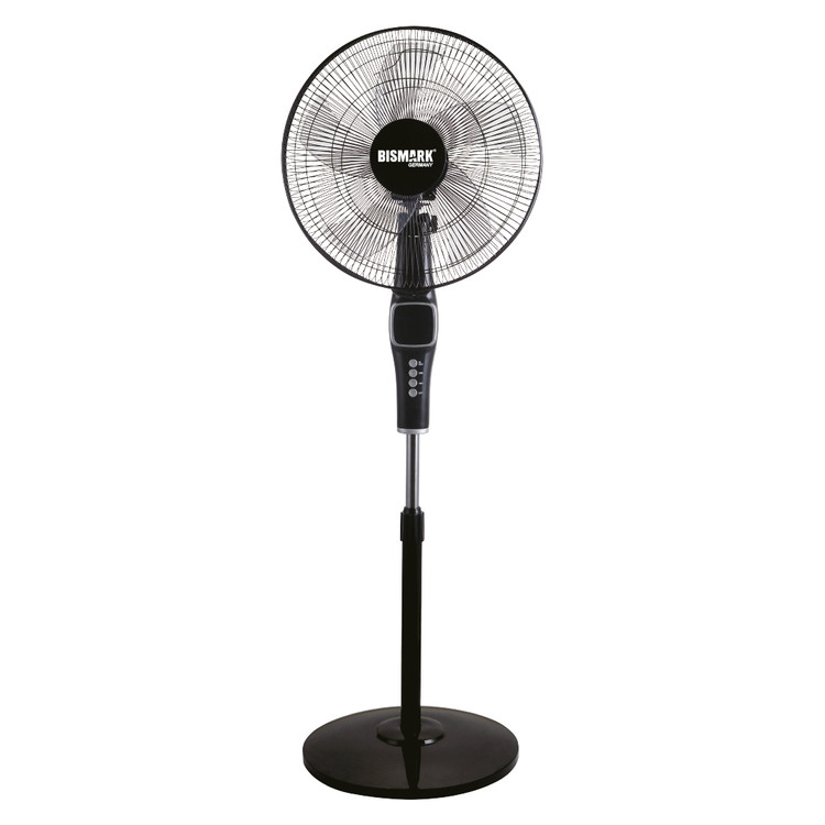 نمای روبرو پنکه ایستاده بیسمارک مدل BM2325 با طراحی مدرن و شیک