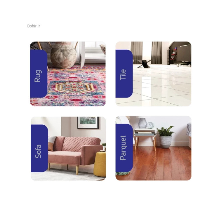 مکش قدرتمند موتور 2800 وات بیسمارک روی فرشهای پرز بلند و موکت