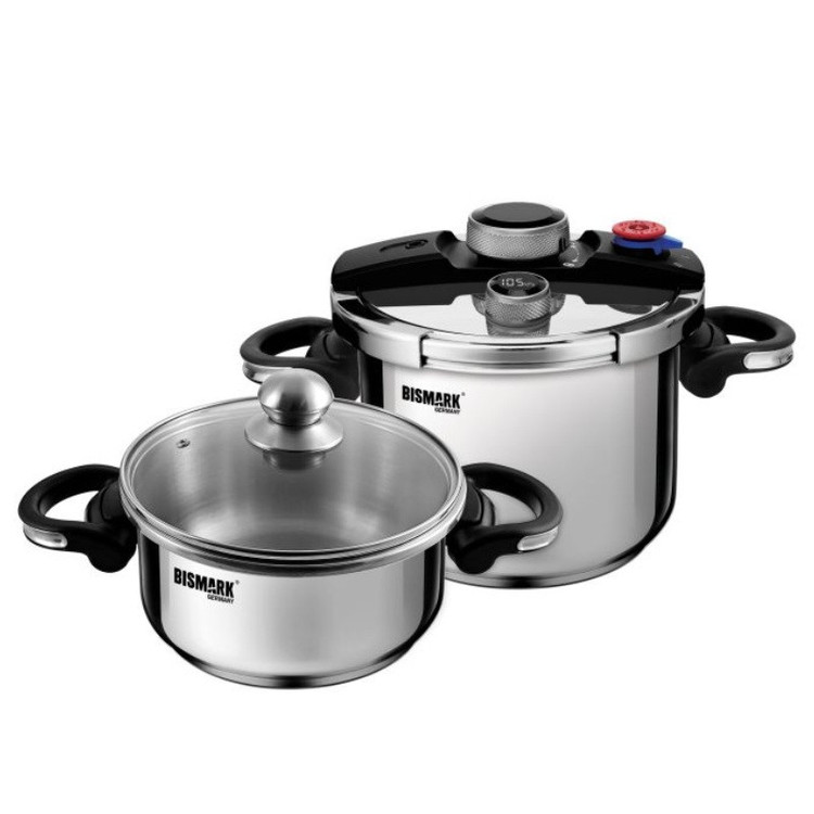 نمای کلی زودپز گازی دوقلو بیسمارک مدل BM2248