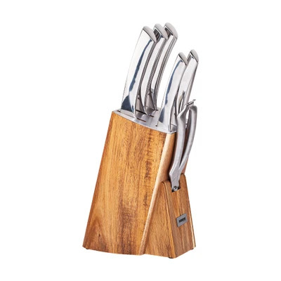 سرویس چاقوی ۷ تکه بیسمارک مدل BM130 با پایه چوبی