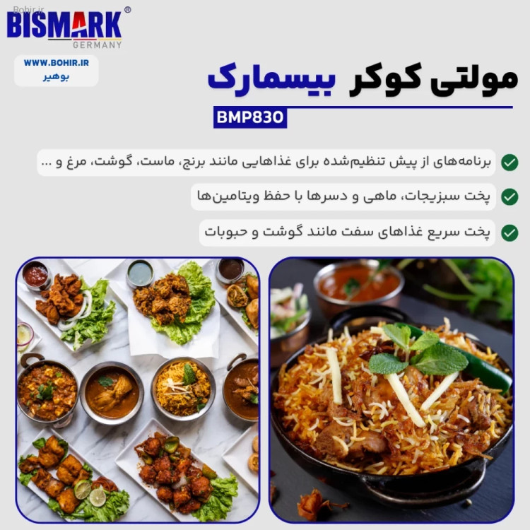 غذا های تهیه شده زودپز برقی بیسمارک