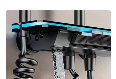 سردوش پیانویی حمام با نمایشگر دیجیتال LED و طراحی لوکس استیل