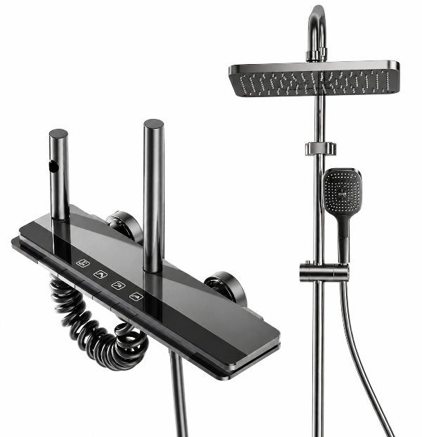 دوش حمام پیانویی مشکی مات Dikalan DKL90832